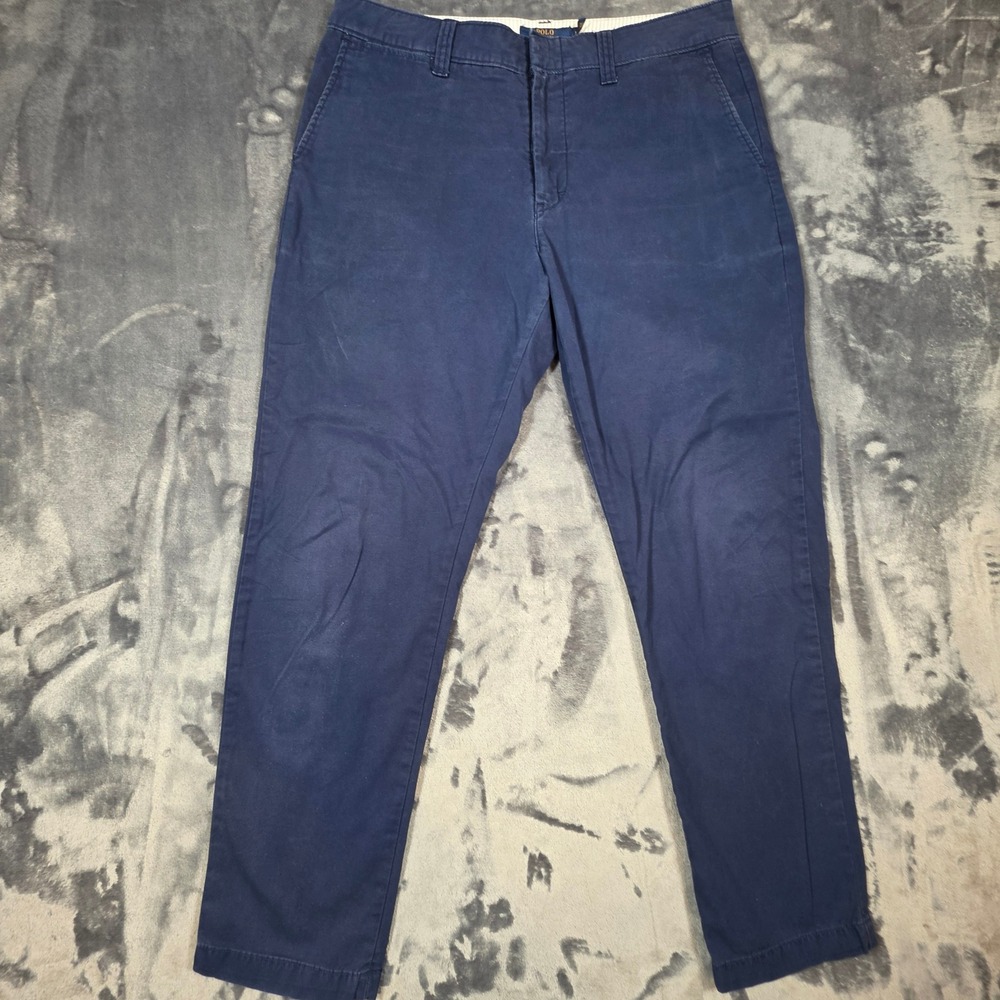 Polo Ralph Lauren Womens Navy Blue Chino Pants Straight Leg Size 10